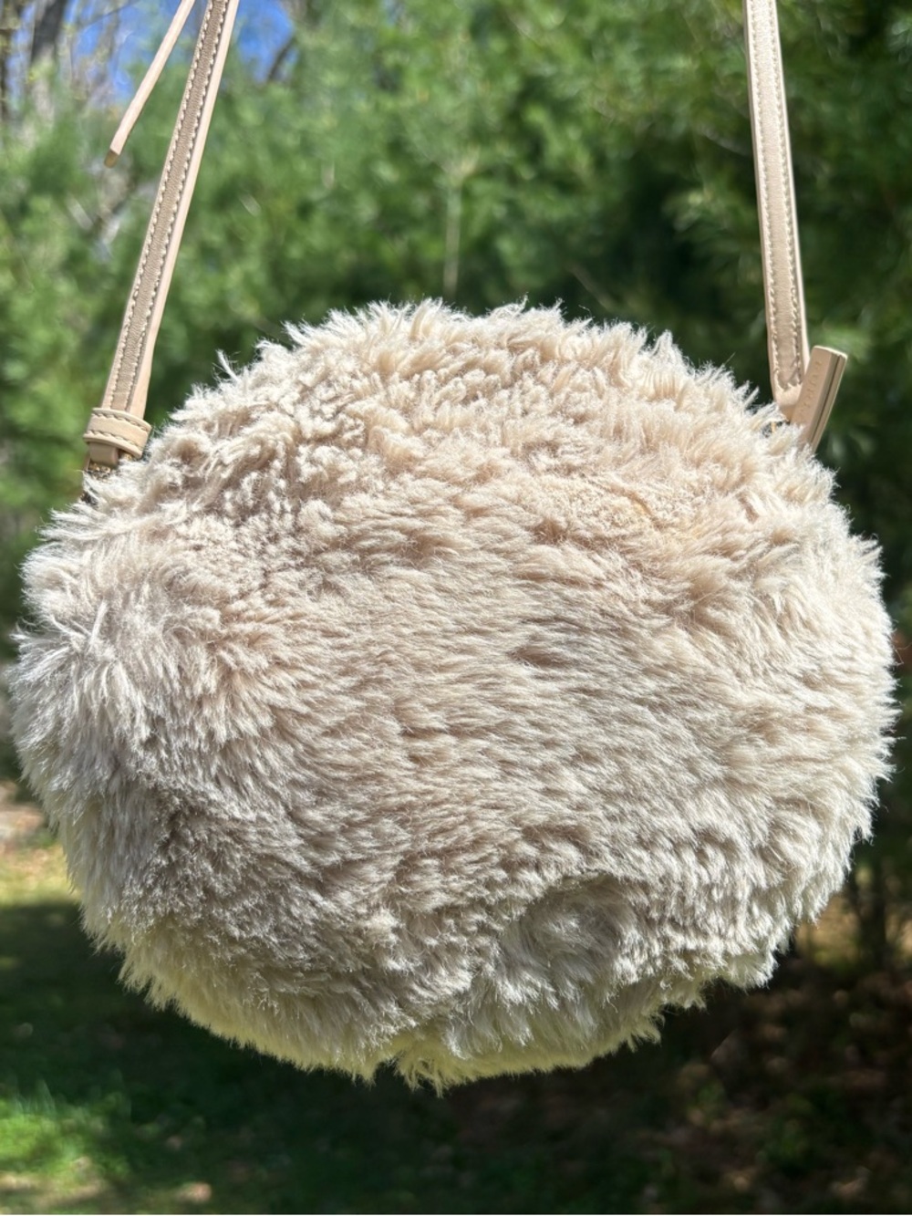 Furla Faux Fur Crossbody Bag